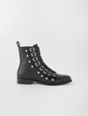 Maje Multi-strap Flat Boots In Black