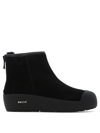 Bally Platform Leather Ankle Boots In Black