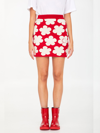Kenzo Red Floral Skirt In Red