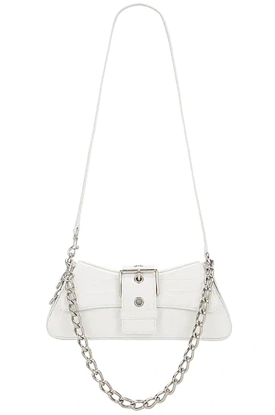 Balenciaga Small Lindsay Shoulder Bag In Optic White