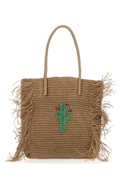 Amor Y Mezcal Raffia Cactus Shopping Bag Nd  Donna Tu