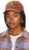 Anine Bing Twill Embroidered Baseball Cap In Dark Camel