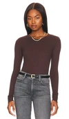 Lamade Long Sleeve Thermal Tee In Mahogany