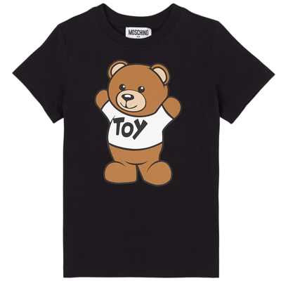 Moschino Kid-teen Babies' Black Bear Graphic T-shirt