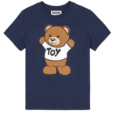 Moschino Kid-teen Babies' Navy Blue Teddy Bear T-shirt
