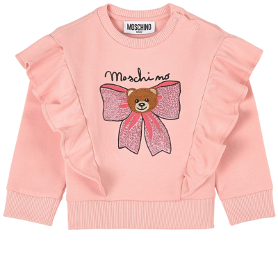 Moschino Kid-teen Kids' Branded Graphic Sweatshirt Pink