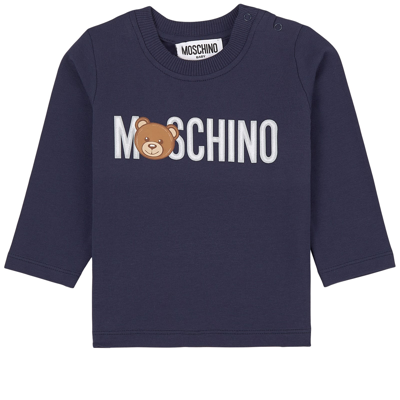Moschino Kid-teen Branded T-shirt Navy