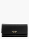Kate Spade Morgan Flap Continental Wallet In Black