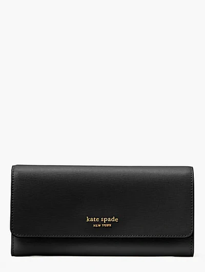 Kate Spade Morgan Flap Continental Wallet In Black