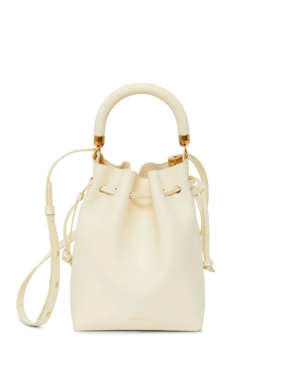 Mansur Gavriel Movimento Leather Bucket In White