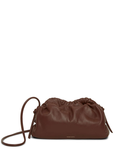 Mansur Gavriel Mini Cloud Clutch Bag In Brown
