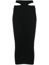 ALIX NYC CUT-OUT FITTED MIDI SKIRT