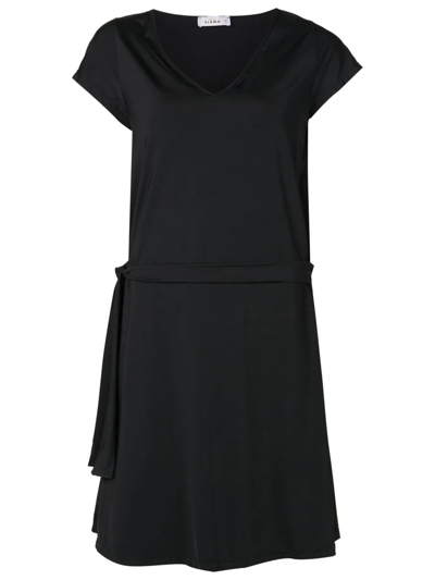 Amir Slama Tied-waist Short Dress In Black