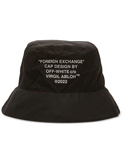 Off-white Foreign Exchange Bucket Hat In Black
