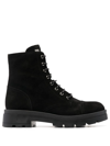 GIUSEPPE ZANOTTI ROMBOS SUEDE COMBAT BOOTS