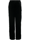 Gold Hawk Black Gathered Sides Cropped Trousers In Schwarz