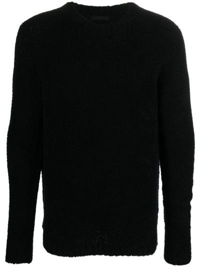 Ten C Crew Neck Knitted Jumper In Black