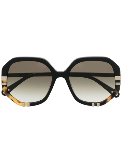 Chloé Square-frame Sunglasses In Schwarz