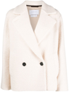 HARRIS WHARF LONDON DOUBLE-BREASTED FITTED COAT