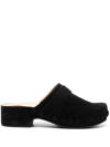 Chloé Chloe Black Suede Joy Clogs In Black