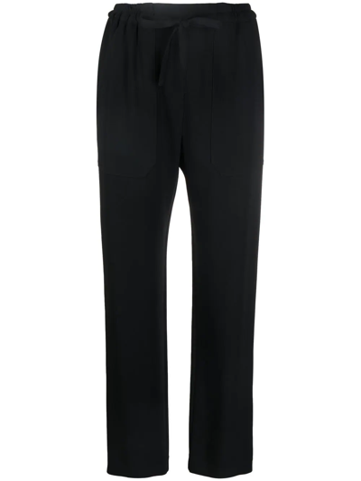 Etro Drawstring-waist Tapered Trousers In Black