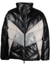 Neil Barrett High-shine Feather-down Padded Coat In Schwarz