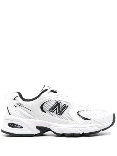 New Balance Logo-patch Low-top Sneakers In White
