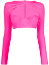 ALEX PERRY CROPPED LONG-SLEEVE TOP