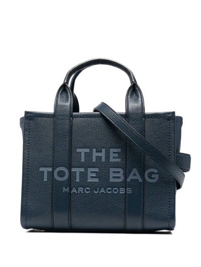 Marc Jacobs The Tote Debossed-logo Tote Bag In Blue