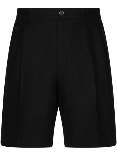 Dolce & Gabbana Straight-leg Tailored Shorts In Schwarz