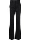 Saint Laurent High-waist Straight Trousers In Schwarz
