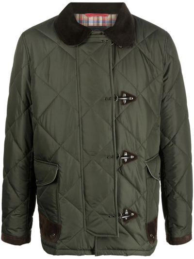 Mc2 Saint Barth 4 Ganci Diamond-quilted Short Jacket In Green