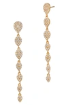 Savvy Cie Jewels 18k Gold Vermeil Pavé Cz Graduated Teardrop Earrings In Yellow