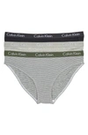 Calvin Klein Motive Cotton Bikini Panties In 0bu Blk/ Gh/ Fedd