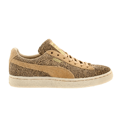 Pre-owned Puma Solange X Suede Classic Lines In Brown