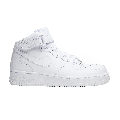 Pre-owned Nike Wmns Air Force 1 Mid 07 Leather 'triple White'