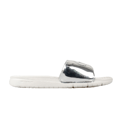 Pre-owned Nike Benassi Solarsoft 'liquid Silver'