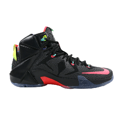 Pre-owned Nike Lebron 12 'data' In Black