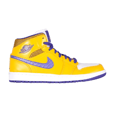 Pre-owned Air Jordan 1 Mid 'lakers' In Gold