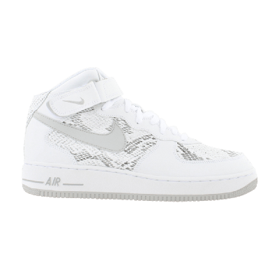 Pre-owned Nike Air Force 1 Mid Premium 'cocoa Snake' In White