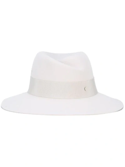 Maison Michel White Virginie Panama Hat In Neutrals