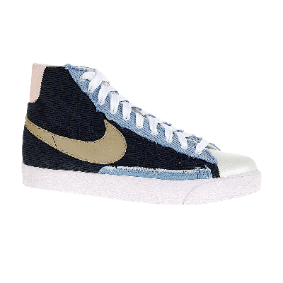 Pre-owned Nike Wmns Blazer Mid 'khaki Chambray' In Black