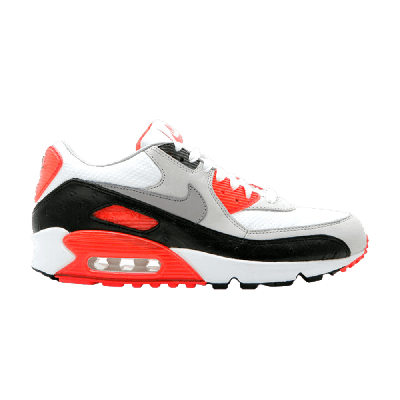 Pre-owned Nike Air Max 90 Premium 'infrared Ostrich' In White