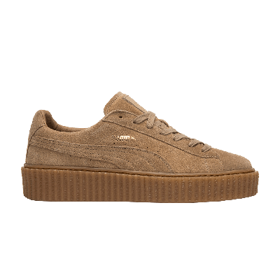 Pre-owned Puma Fenty X Wmns Suede Creeper 'oatmeal' In Tan