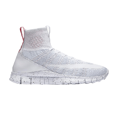 Pre-owned Nike Free Flyknit Mercurial 'triple White'