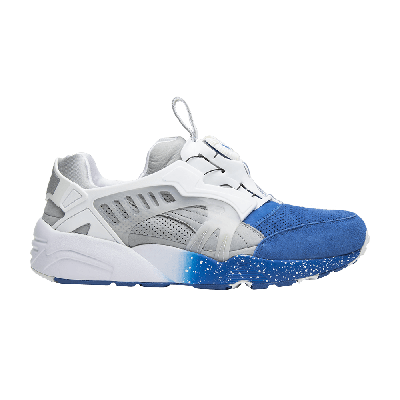 Pre-owned Puma Kith X Colette X Disc Blaze 'strong Blue' In White