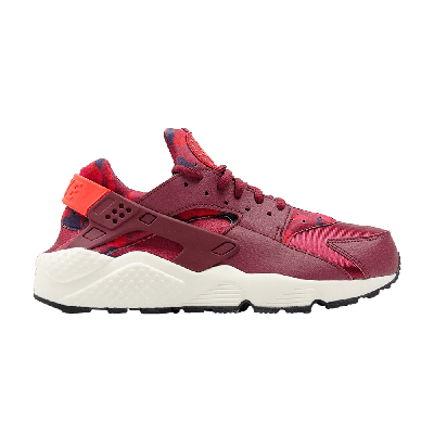 Pre-owned Nike Wmns Huarache Run Print 'deep Garnet' In Red