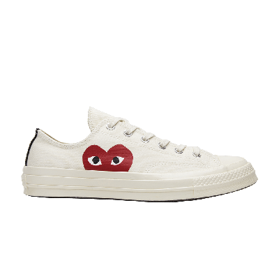 Pre-owned Converse Comme Des Garçons Play X Chuck 70 Low 'milk' In White