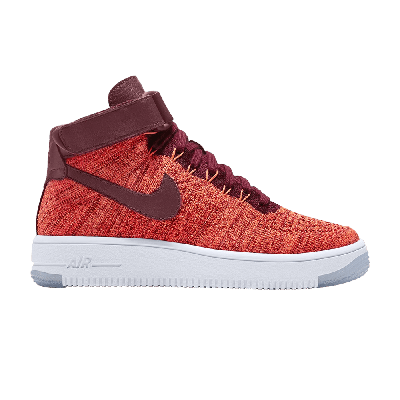 Pre-owned Nike Wmns Air Force 1 Flyknit 'total Crimson' In Orange