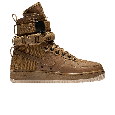 Pre-owned Nike Wmns Sf Air Force 1 High 'golden Beige' In Brown